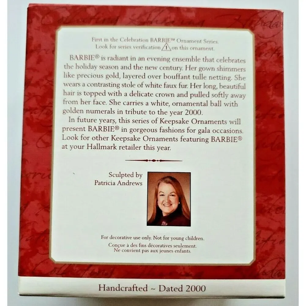 2000Hallmark Keepsake‎ Special Edition Celebration Barbie Ornament NIB U50/6821